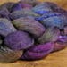 Hand Dyed Shetland Wool / Silk Top - 'The Midnight Hour'