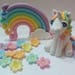 Beautiful edible fondant baby unicorn cake topper cake decoration