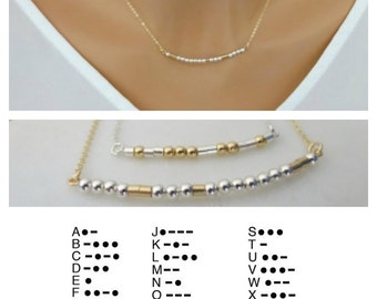 morse code necklace, morse code personalized, personalized jewellery, morse code jewelry, sister necklace, name necklace, graduation gift
