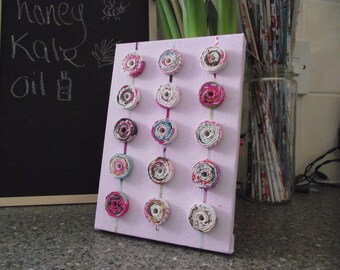 Recycled Magazine Canvas