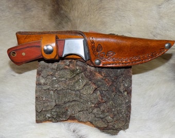 custom leather sheath and bushknife