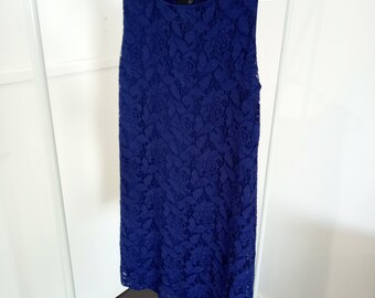 Asos Navy Lace Shift Dress Size 10