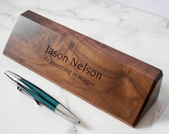 Wooden Name Plate For Desk Sissy Captions
