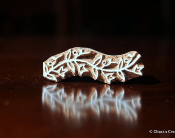 Pottery Stamps, Indian Wood Stamp, Textile Stamp, Wood Blocks, Tjaps, Printing Stamp- Leafy Vine