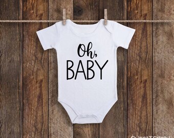 Oh Baby Onesie, Baby Announcement, Baby Announcement Onesie, Pregnancy Announcement Onesie, Oh Baby, Pregnancy Announcement, Baby Onesie