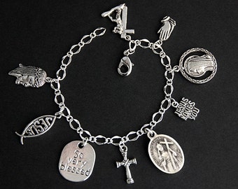 Saint Helen Bracelet. Catholic Bracelet. St Helen Charm Bracelet. Catholic Jewelry. Religious Jewelry. Handmade Jewelry.