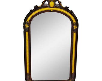 French Empire Style Painted Carved Wood Wall Mirror