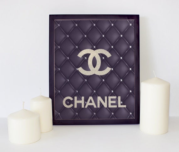 Leather Chanel Logo Chanel Wall Art Coco Chanel Print