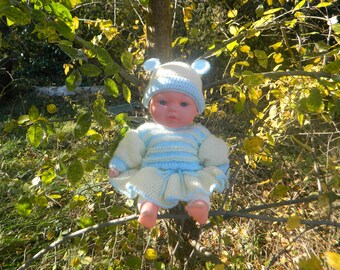 Dress and bonnet for baby