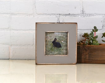 4x4 Square Picture Frame in 1.5 inch Standard Style with Super Vintage Grey Finish - IN STOCK - Same Day Shipping Frame Gray 4 x 4"