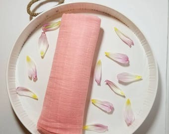 Muslin Swaddle Blanket. Double gauze blanket. Coral muslin blanket. X-large blanket