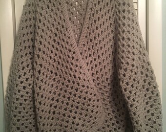 Oversized Sweater/gray sweater/campfire sweater/house sweater/comfy sweater