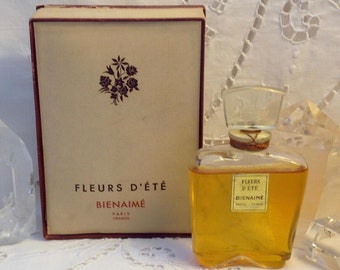 Bienaimé, Fleurs d'Été, 30 ml. or 1.03 oz. Flacon, Parfum Extrait, 1935, Paris, France ..