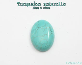 Natural 18mm x 25mm oval Turquoise cabochon