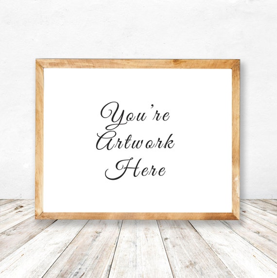 Download Wooden Frame Mockup Landscape Poster Frame Styled