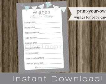wishes for baby printable template