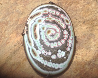 Copper enamel,pendant ,torch fired,necklace,handmade