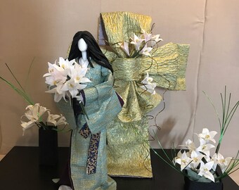 Japanese Washi Paper Doll : Hosokawa Garasha, Washi Ningyo