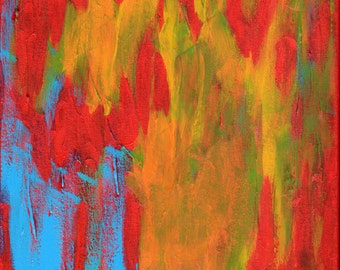 Emotions 11 x 14 Original Abstract Painting Artist With Autism