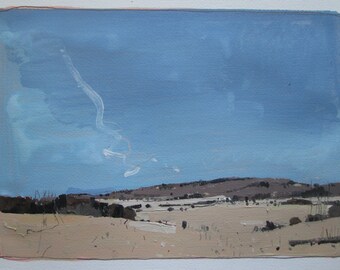 From Hermit's Lane, Original Spring Landscape Painting on Paper, Stooshinoff