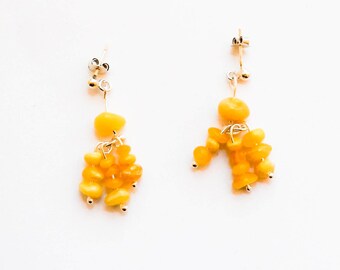 Natural baltic amber earrings 3g