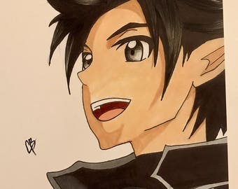Kirito Anime copic art drawing