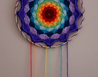 Rainbow Mandala Wall Hanging