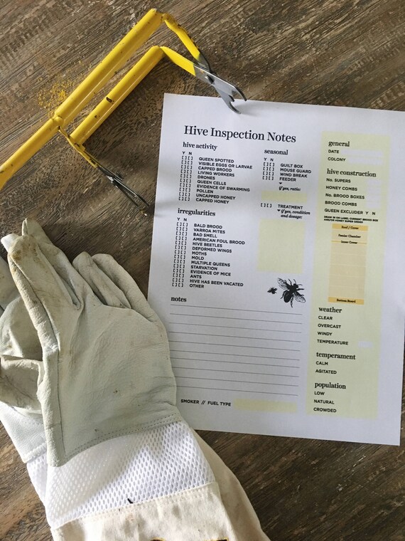 honeybee hive health record beehive inspection notes for health record template