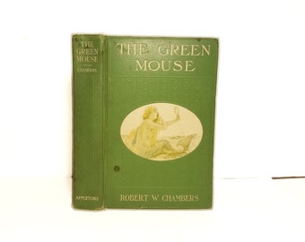 Hollow Book Safe The Green Mouse mermaid Cloth Bound vintage Secret Compartment Security hiding place