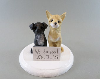 Customized Dog Wedding Cake Topper