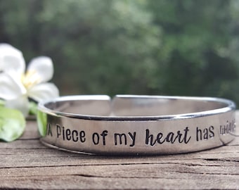 A Piece Of My Heart Has Wings ™ Memorial Bracelet | Remembrance Bracelet | Bereavement Gift