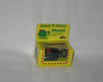 vintage 1977 aviva ent. freddy b. turtle walker windup toy