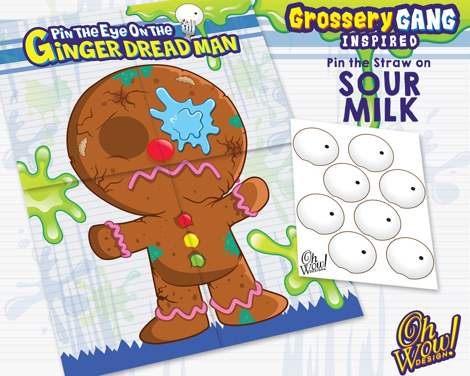 Grossery Gang Theme Pin The Eye on The Ginger Dread Man