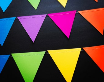 Jumbo Colourful Triangle Pennant Garland