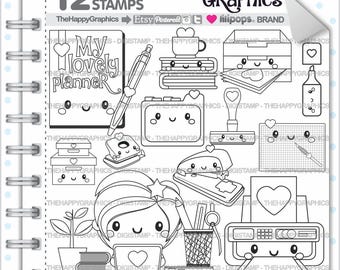 Planner Girl Stamps 80OFF Commercial Use Digi Stamp Digital Image