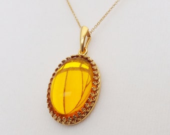 Gold Filled Topaz Gold Jewel Necklace, Topaz Necklace, Vintage Czech Glass, November Birthstone Also in Sterling Silver and Rose Gold Filled