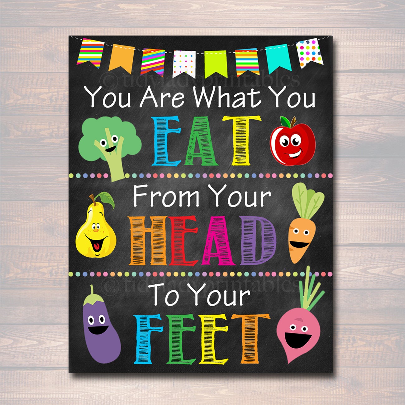 School HEALTH Poster Cafeteria Poster Printable INSTANT