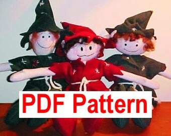 PDF Sewing Pattern Razzel N Friends 15 inch Christmas Elf DIY free shipping