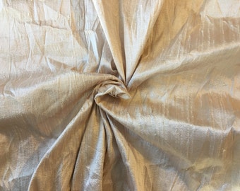 Indian silk Dupioni Fabric.Rose Gold.100% silk. 55" wide . SD 2.