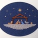 Nativity Christmas Card - Counted Cross Stitch Kit - festive, cute