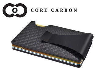 Carbon Fiber Minimalist Wallet/Money Clip-RFID Blocking-Slim Wallet