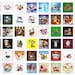 48 one inch square images - Christmas