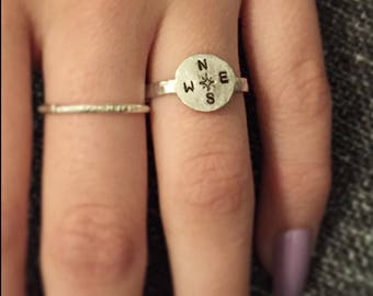 Compass Ring Sterling Silver