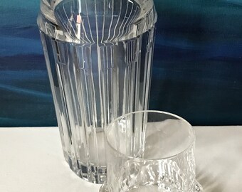 Tiffany & Co Crystal Decanter with glass Tiffany Barware crystal gift wedding gift Anniversary gift