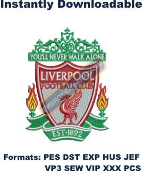 Liverpool football club embroidery design instant download