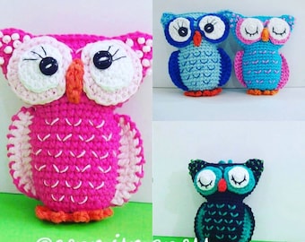 Amigurumi Pattern PDF Colorful Owl