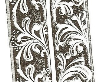 Flourish Background Unmounted Rubber Stamp zNe