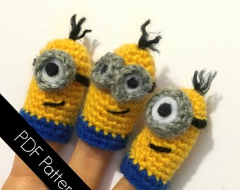 Minion-Inspired Finger Puppets - PDF WRITTEN PATTERN (digital item)