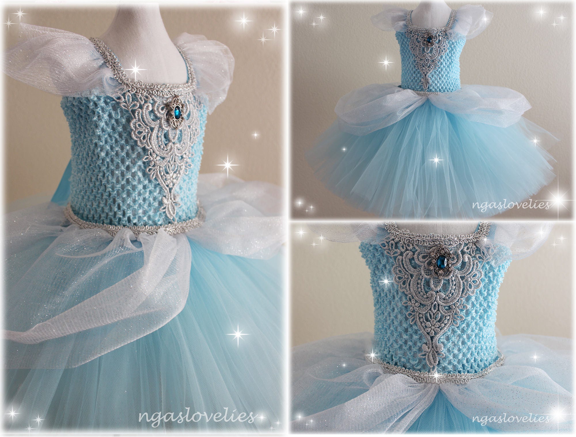 Disney Inspired Cinderella Dress Princess Dress Tutu Dress