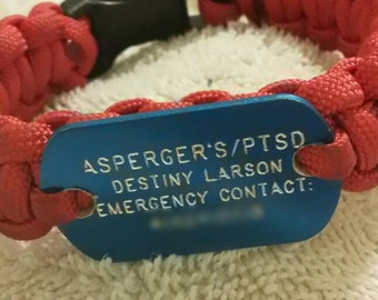 Paracord Medical Alert Bracelet